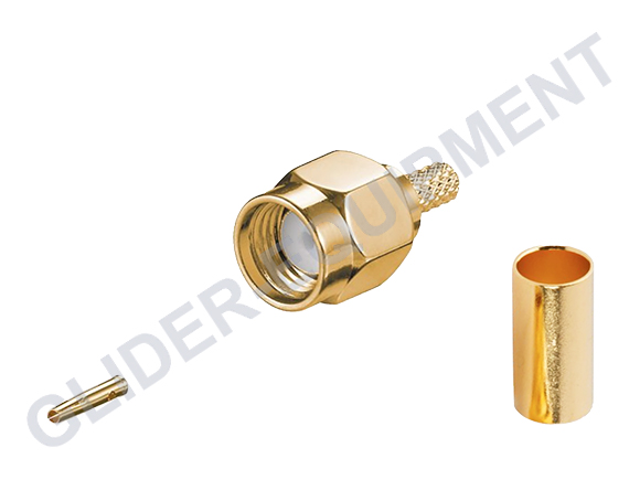 RP-SMA male crimp coax connector RG174 [CX-3007]